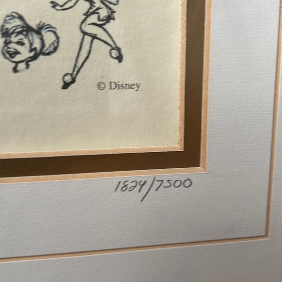 Framed Disney Tinkerbell Model Sheet Limited Edition Pin Set w/ COA #1824/7500 - Picture 7 of 8
